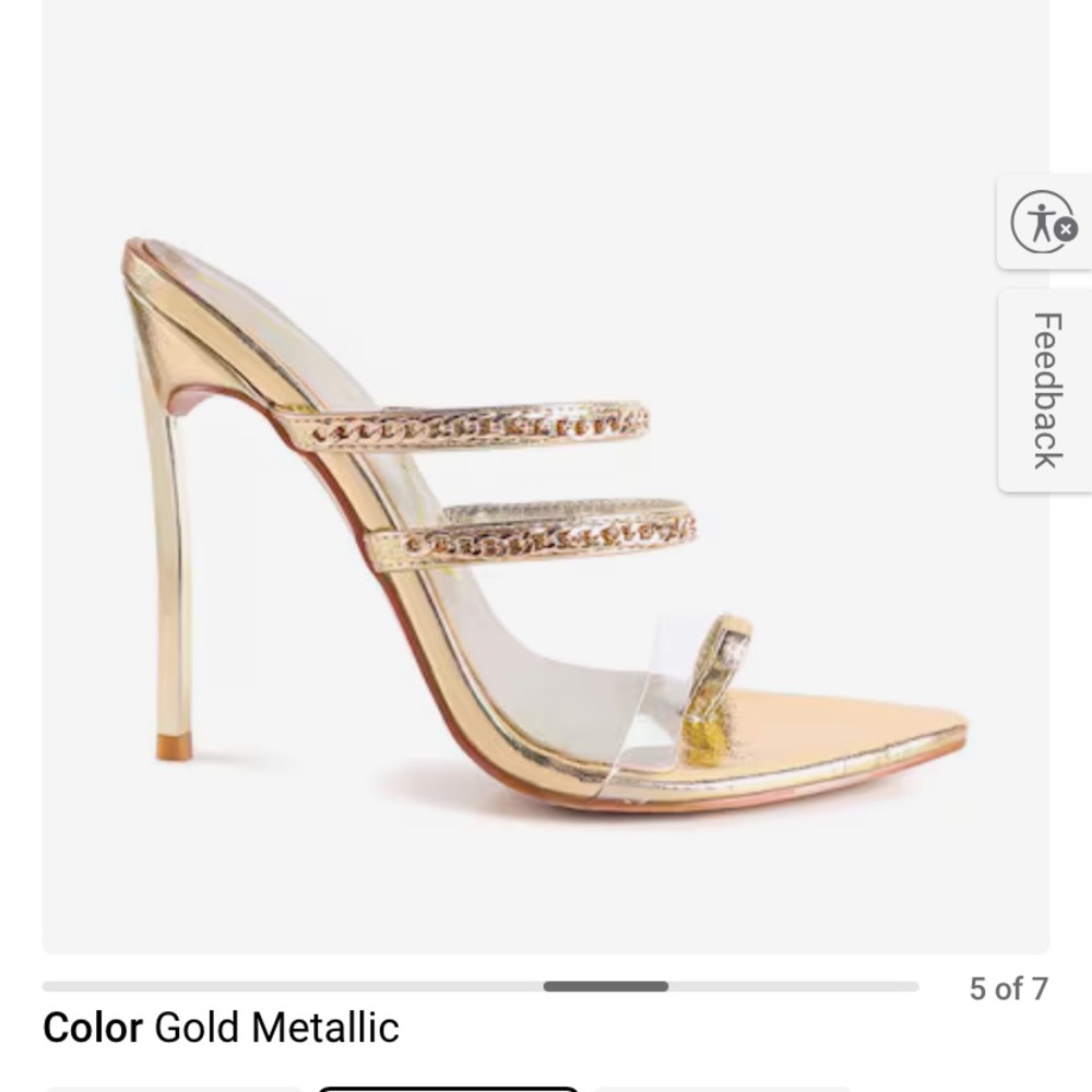 London Rag Tickle Me Sandal gold metallic size 10